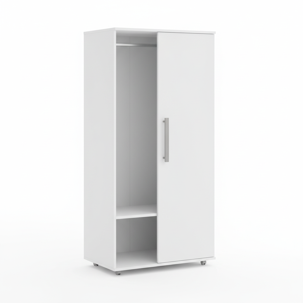 1 Door, No Drawer Wardrobe - close-up detail shot