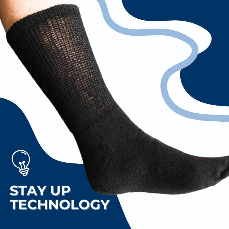 Men's Cotton Diabetic Crew Socks (6 Pair) by DIABETIC SOCK CLUB