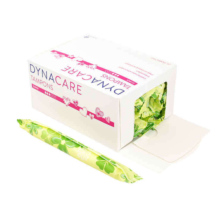 Dynarex Super Tampons Cardboard Applicator, 9-12gr absorbency, 25ea/bx, 9bxs/cs (225 Count)