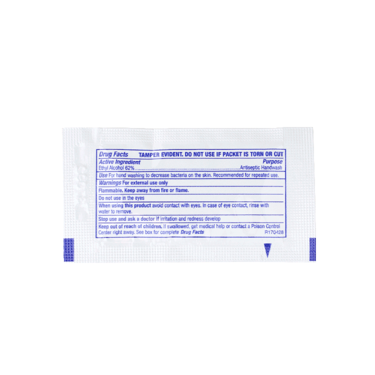 Dynarex SannyTize Instant Hand Sanitizer, 0.9 g Packet, 144ea/bx, 12bxs/case (1728 Count)