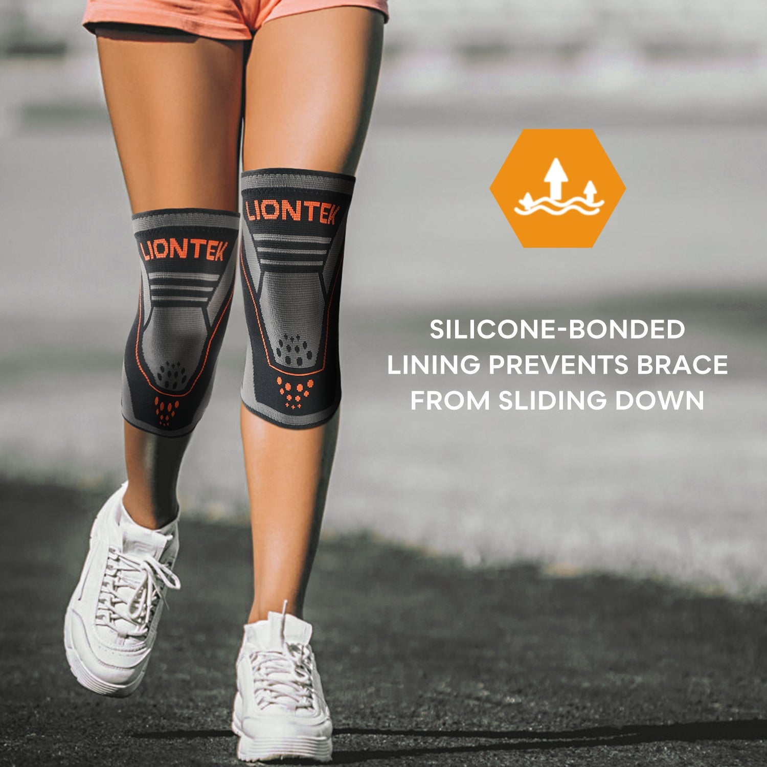 LIONTEK Knee Sleeve Pair - Compression Sleeve by Liontek