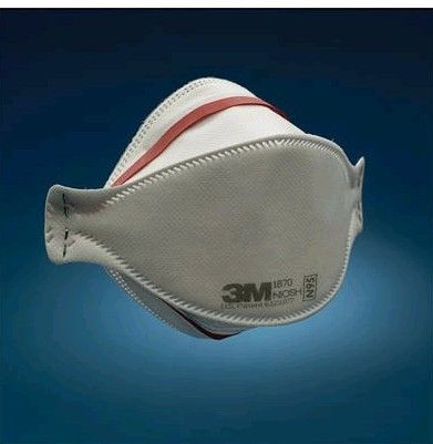 3M 240pcs Aura 1870+ Particulate Respirator N95 Face Mask, Regular Size, Individually wrapped & Flat Fold