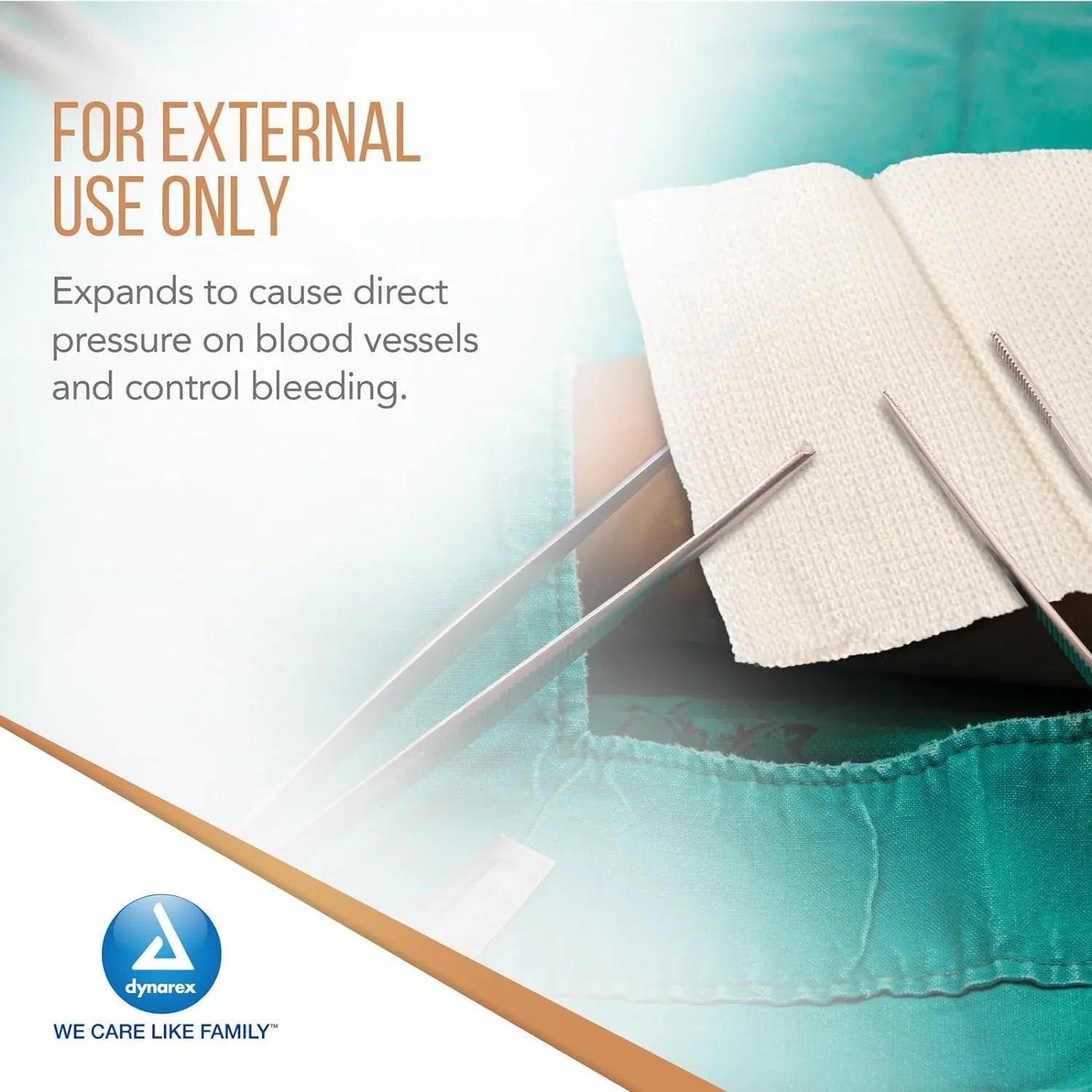 Dynarex Hemostat Gauze Dressing, 20ea/bx, 10bxs/cs (200 Count)