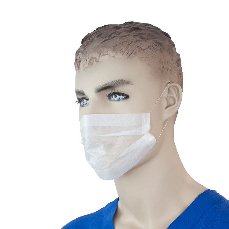 Dynarex Paper Face Mask, White - 100ea/bx, 10bxs/cs (1000 Count)