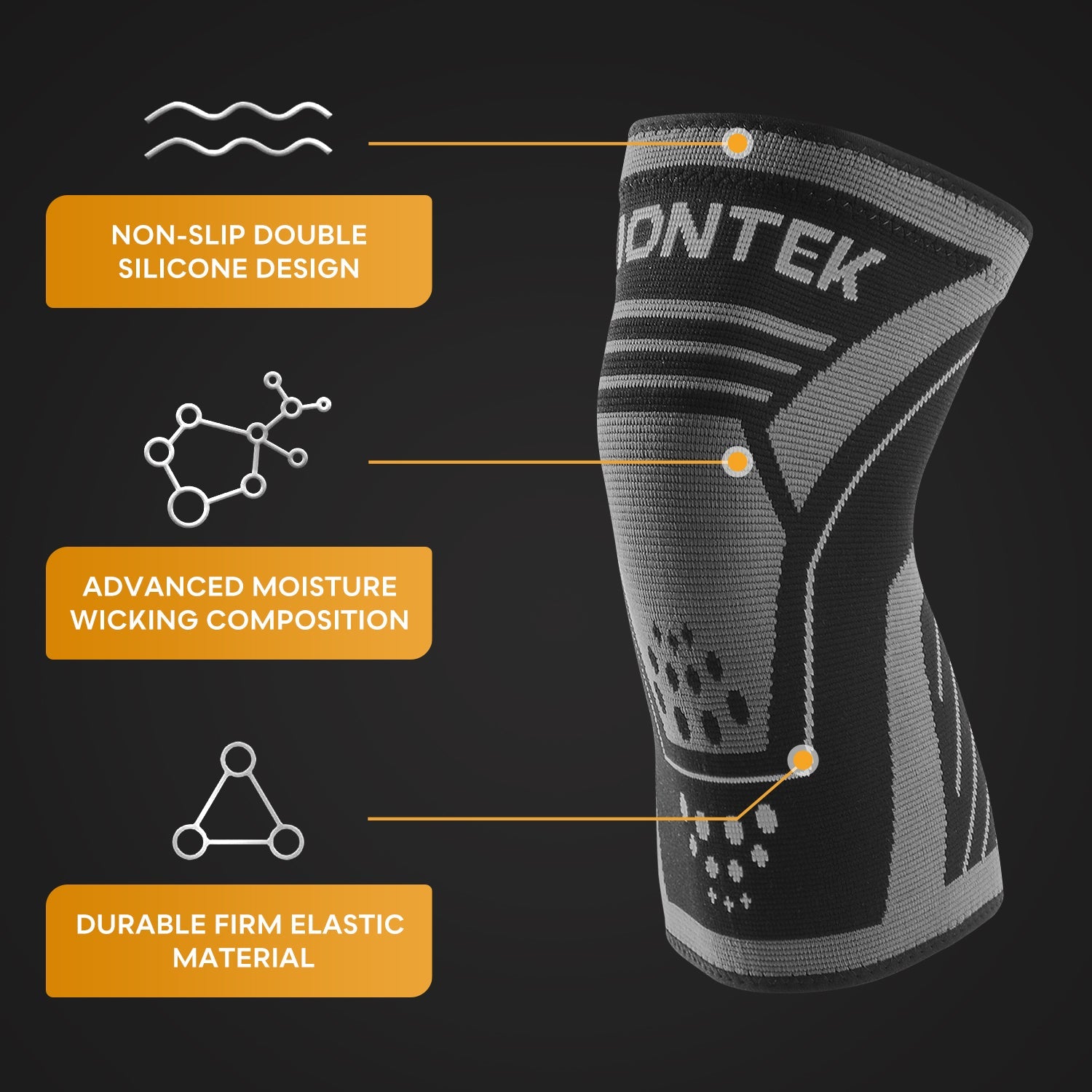 LIONTEK Knee Sleeve Pair - Compression Sleeve by Liontek