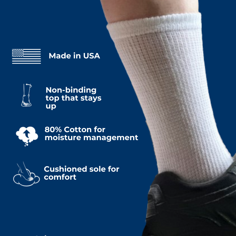 diabetic cotton crew socks
