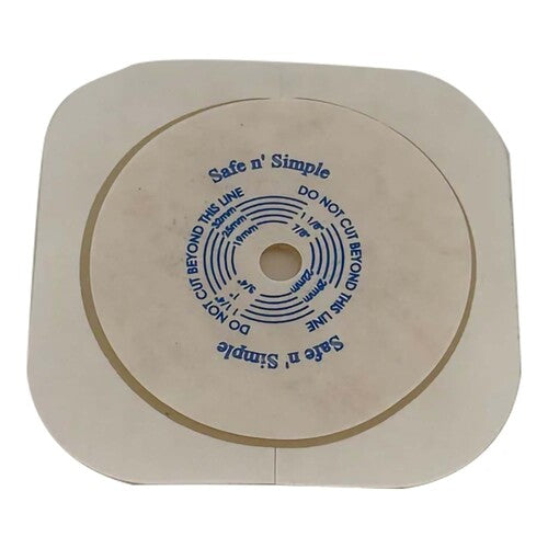 Safe N Simple 2- Piece Wafer Extended Wear with Tape Collar White 45mm 1 3/4" Flange Cut to Fit (40 Count)