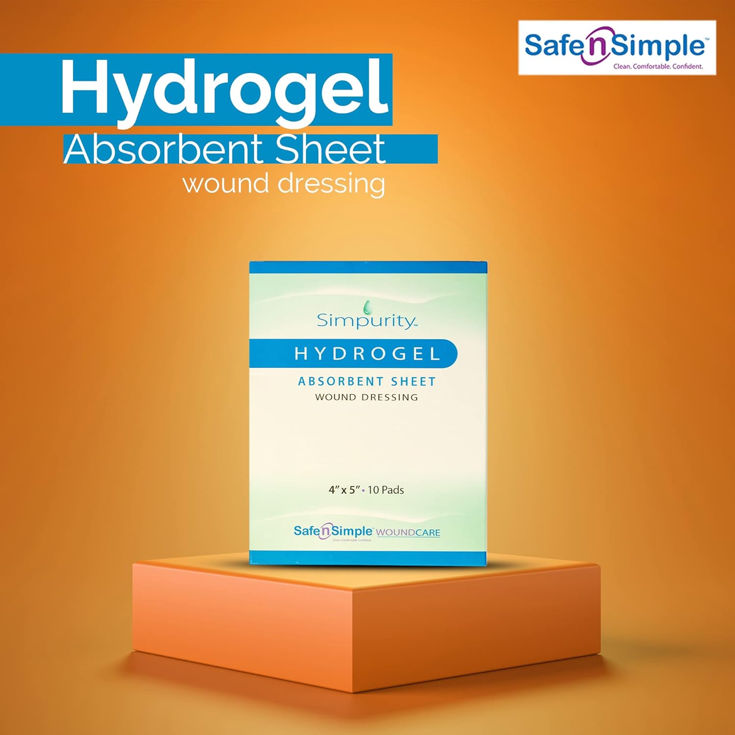 Safe N Simple Simpurity Hydrogel Absorbent Sheet Wound Dressing