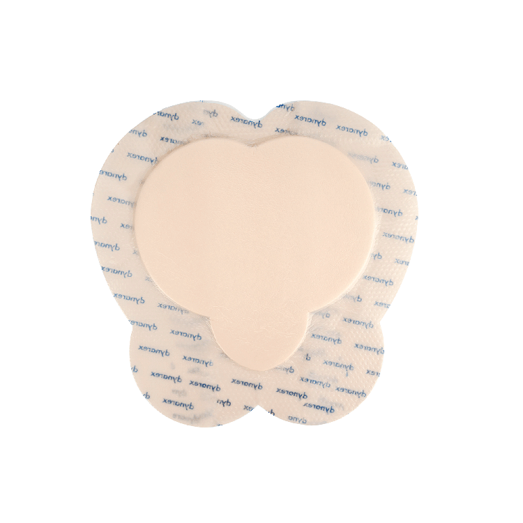 Dynarex SiliGentle - Silicone Bordered Foam Dressing, Heel - 5ea/bx, 12bxs/cs (60 Count)