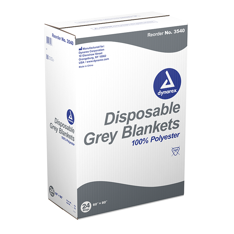 Dynarex Disposable Grey Blanket - 24ea/cs (24 Count)