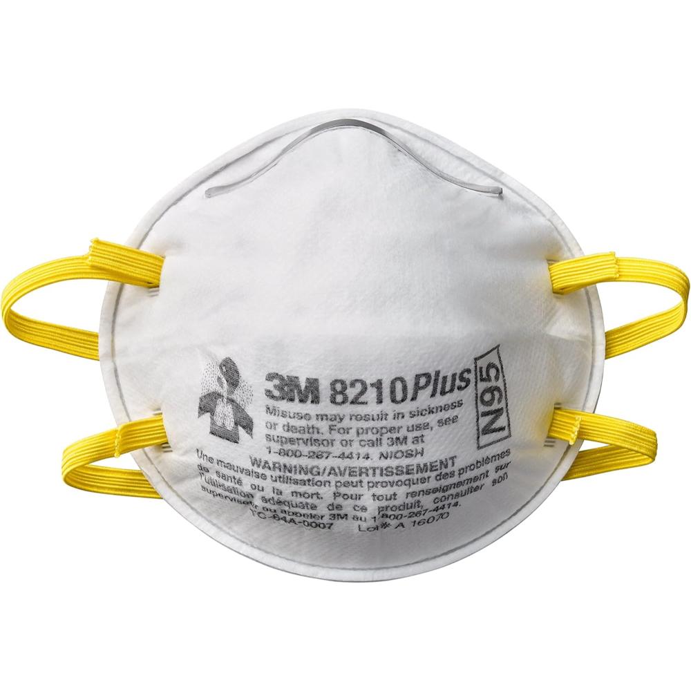 3M 80pcs 8210+ Particulate Respirator N95 Face Mask, Regular Size