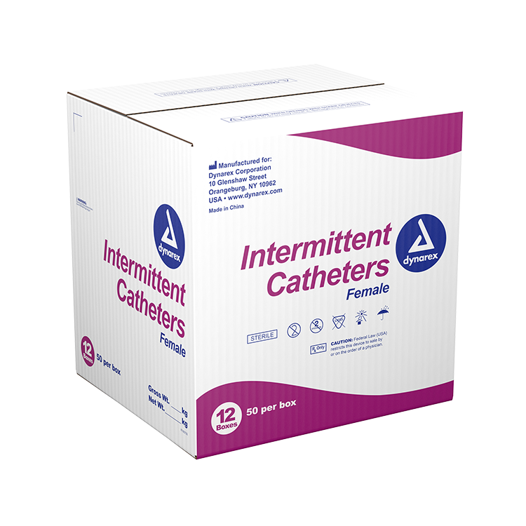 Dynarex Intermittent Catheter, Female - Sterile (50 Count)