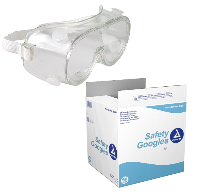 Dynarex Protective Eye Goggles, 50ea/cs (50 Count)