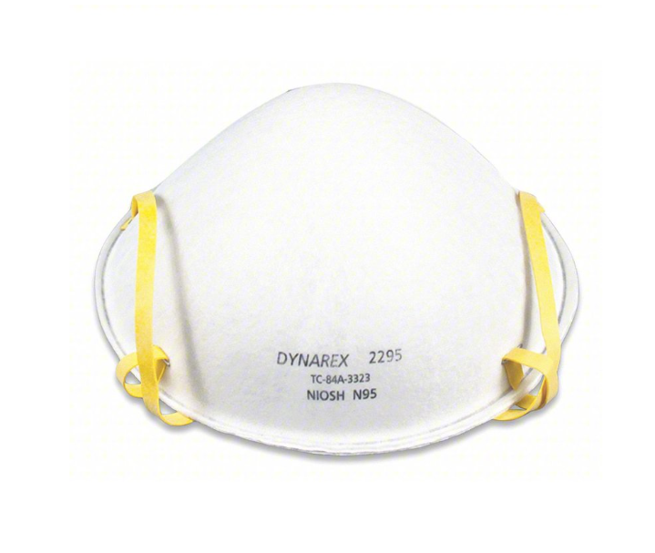 Dynarex N95 Particulate Respirator Mask, Molded 20ea/bx, 12bx/cs (240 Count)
