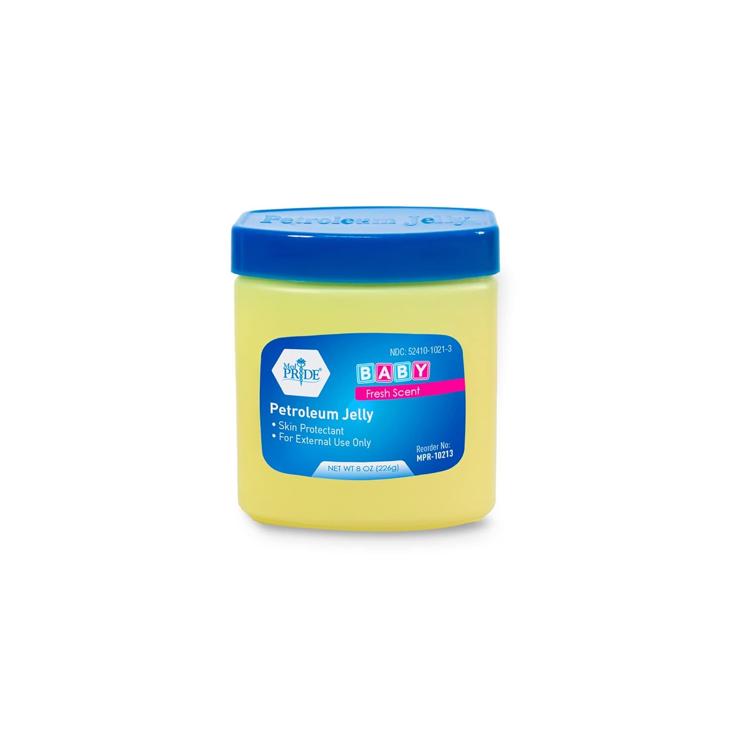 MedPride Petroleum Jelly With Fresh Baby Scent - Blue - 8 oz - 24/cs.