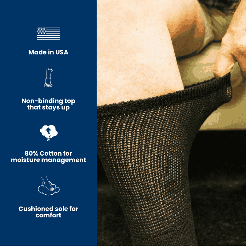 Women's Cotton Diabetic Crew Socks (6 Pair) by DIABETIC SOCK CLUB