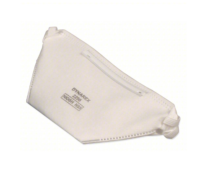 Dynarex N95 Particulate Respirator Mask, Flat 20ea/bx, 12bx/cs (240 Count)