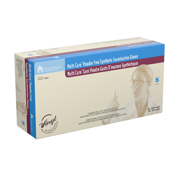 Dynarex Multi Care Vinyl Exam Gloves, Powder-Free - 100ea/bx, 10bxs/cs (1000 Count)