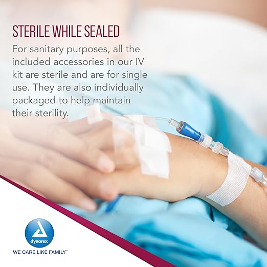Dynarex IV administration set - 10 drops 98" (40 Count)