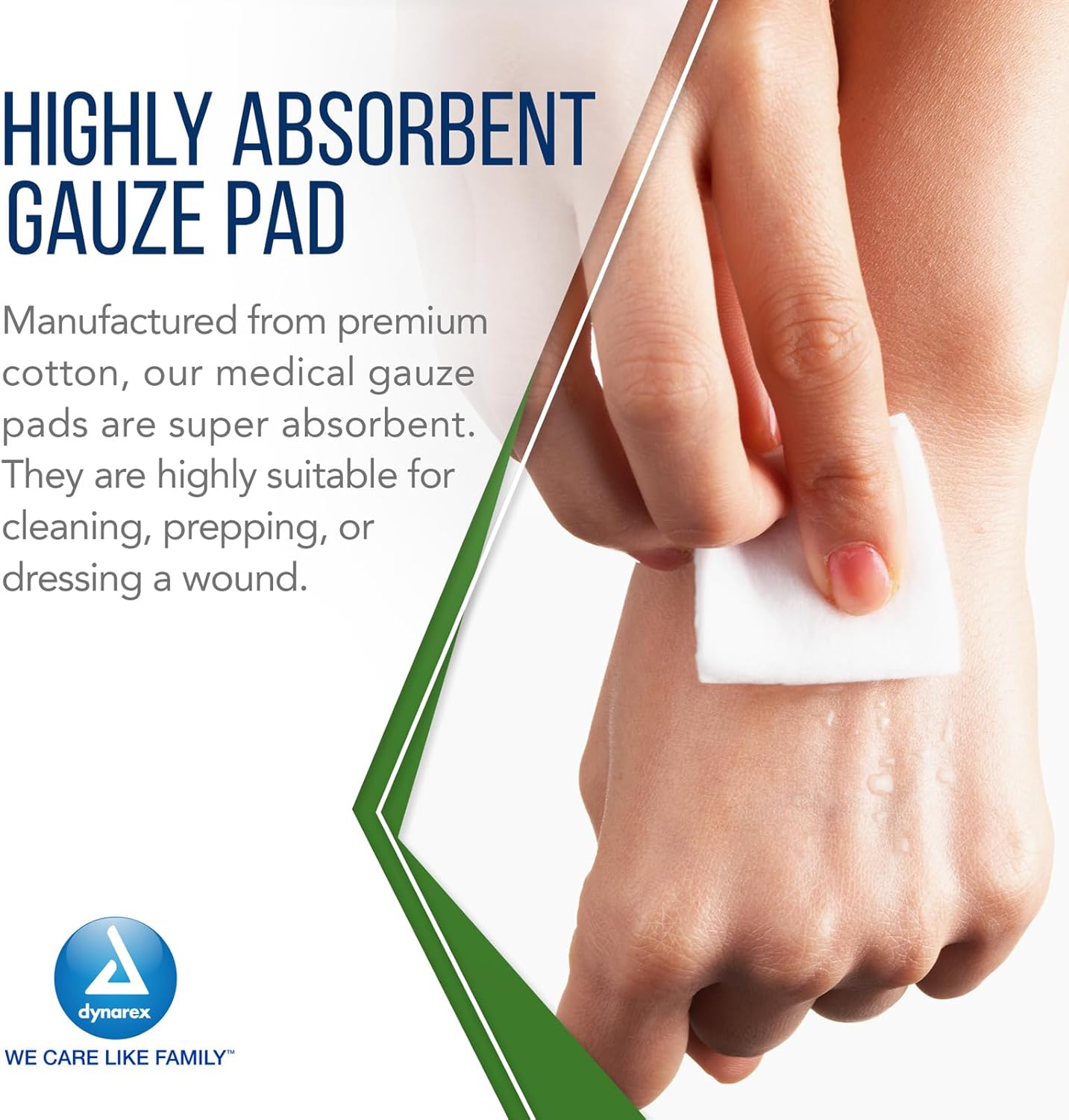 Dynarex Advantage Surgical Sponges, 4" x 4" 12 Ply - 200ea/bx, 10bxs/cs (2000 Count)