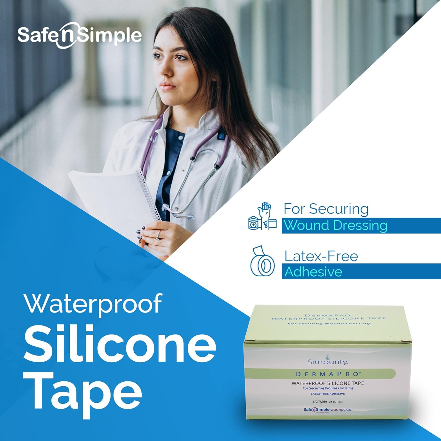 Safe N Simple Simpurity DermaPro Silicone Waterproof Tape