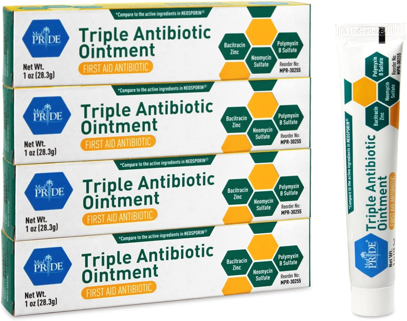 MedPride Triple Antibiotic Ointment - 1oz. Tubes - Indv. Boxed - Case of 72