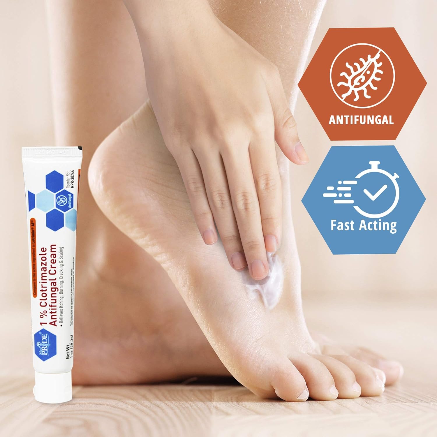 MedPride Clotrimazole 1% Antifungal Cream - 1oz. Tubes - Indv. Boxed - 72/cs.