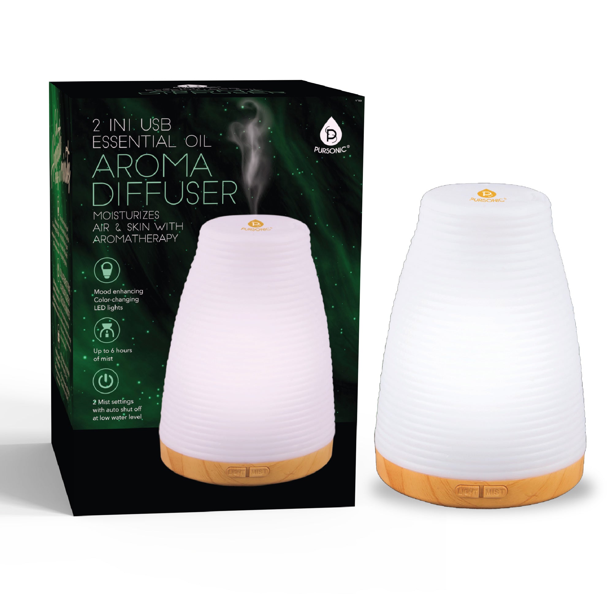 2-in-1 USB Essential oil Aroma Diffuser by Pursonic