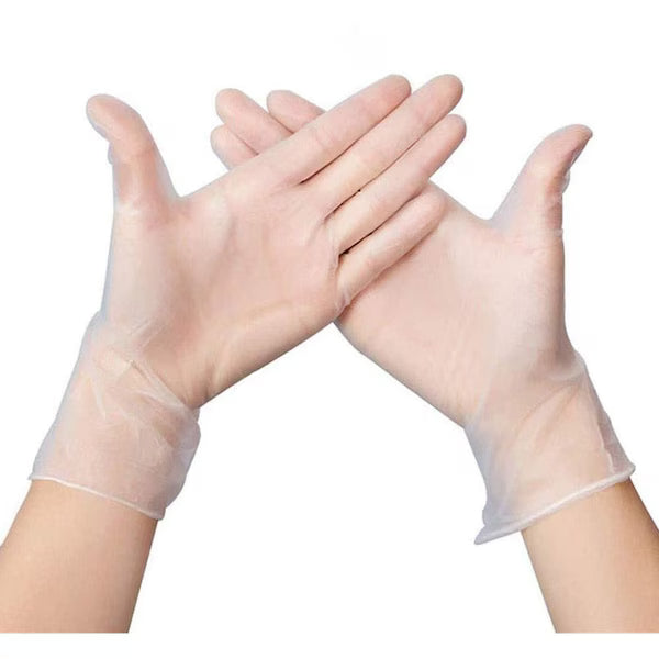Basic Medical Disposable Vinyl Gloves Powder Free, Latex Free Clear 1000 count