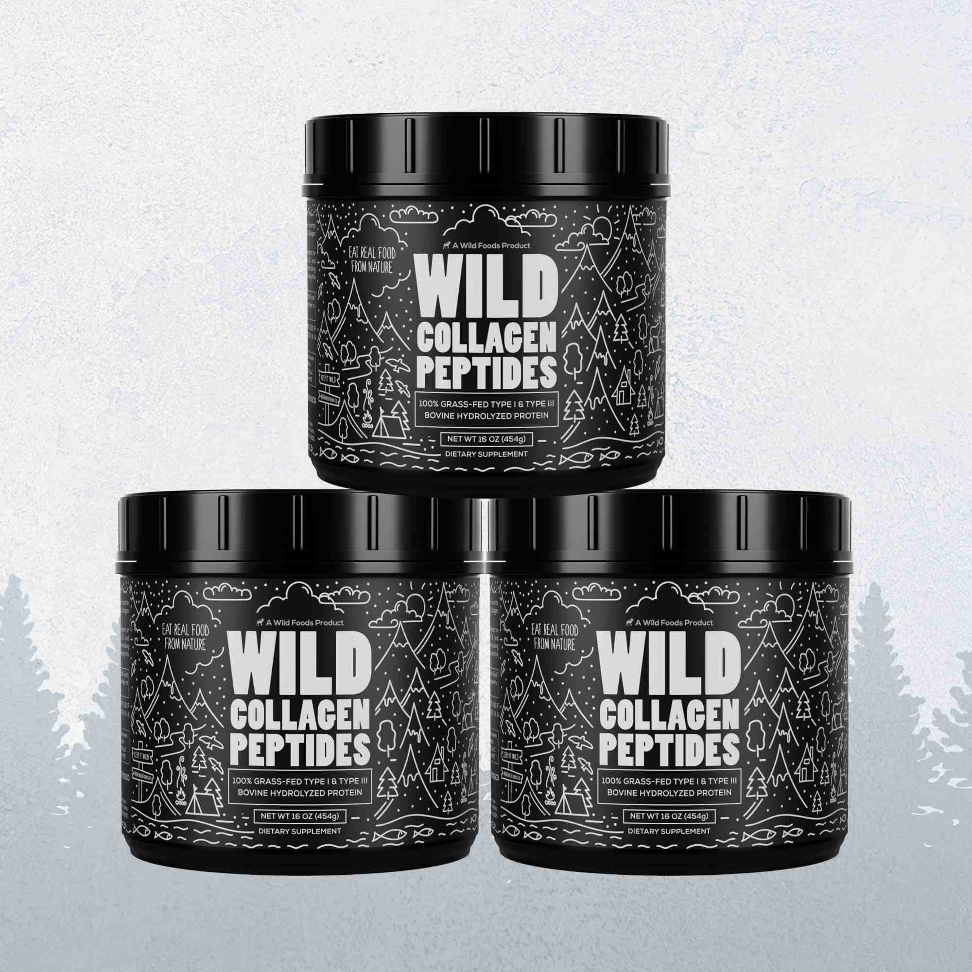 Grass-Fed Collagen Peptides, 41 servings – Skin, Hair & Joint Support Collagen by Wild Foods