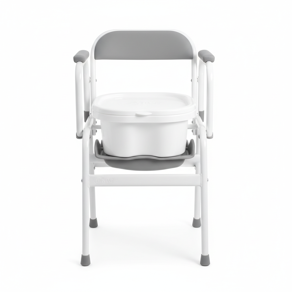 Commode Drop Arm, Knock Down - front view