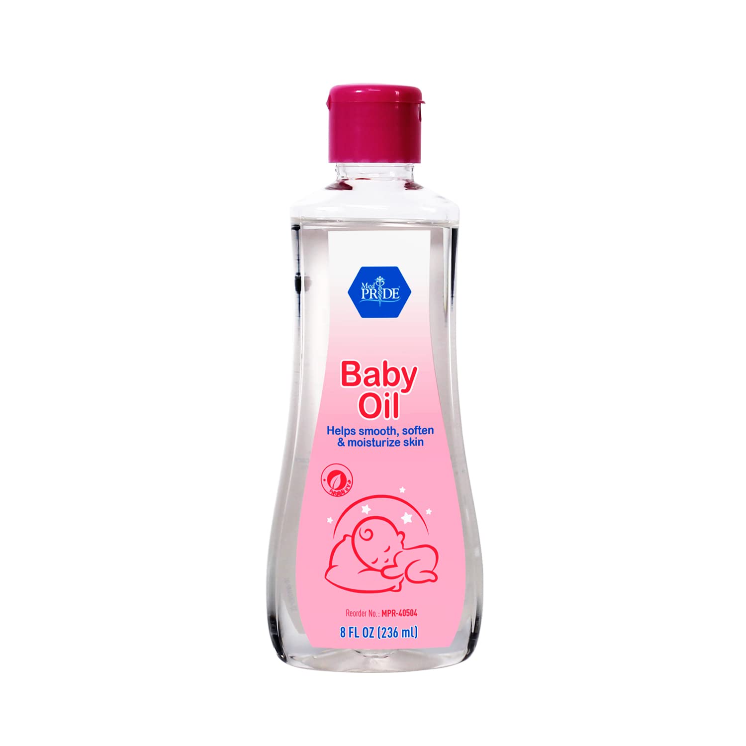 MedPride Baby Oil with seal & Flip Top - 8 oz - Case of 24