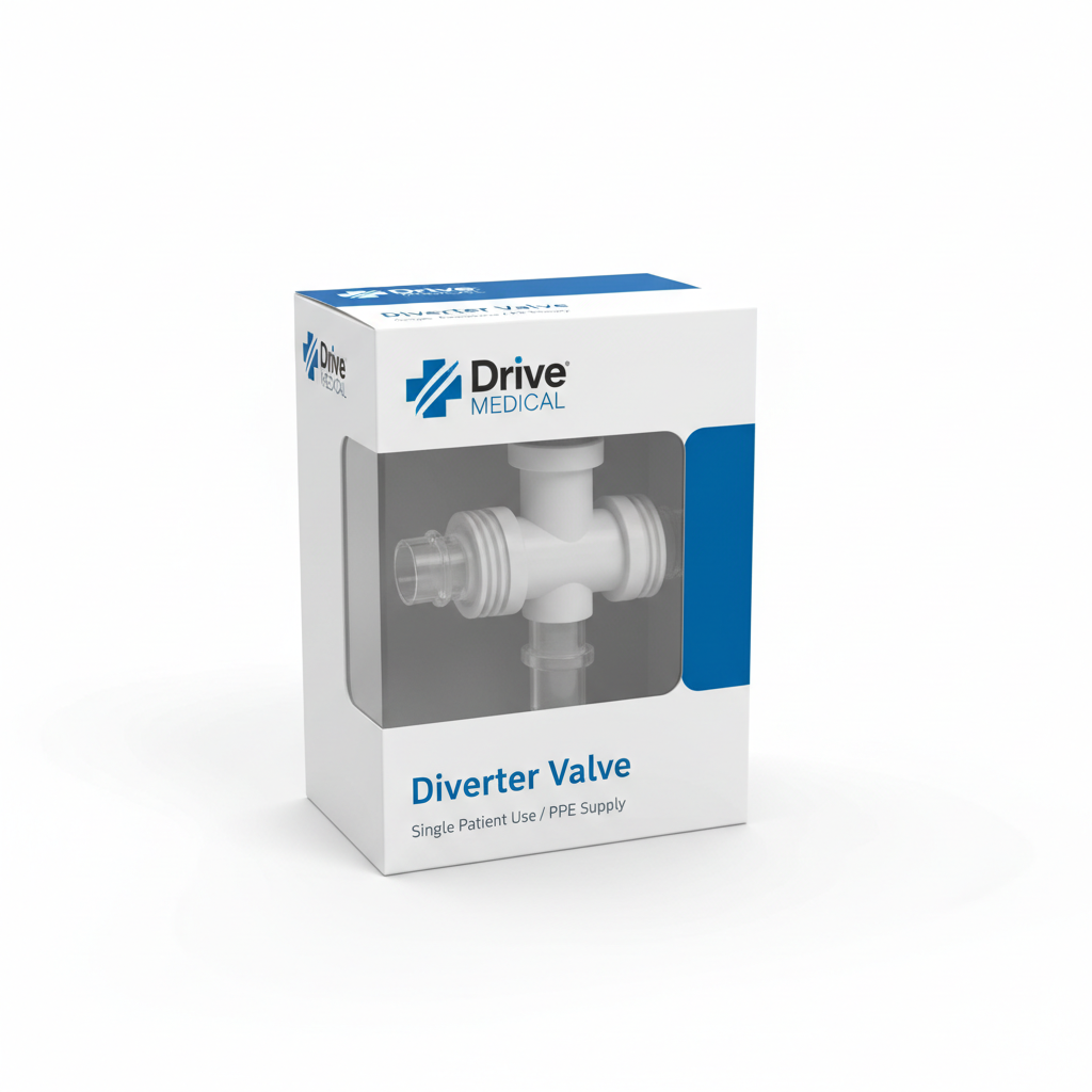 Diverter Valve - angled view showing packaging