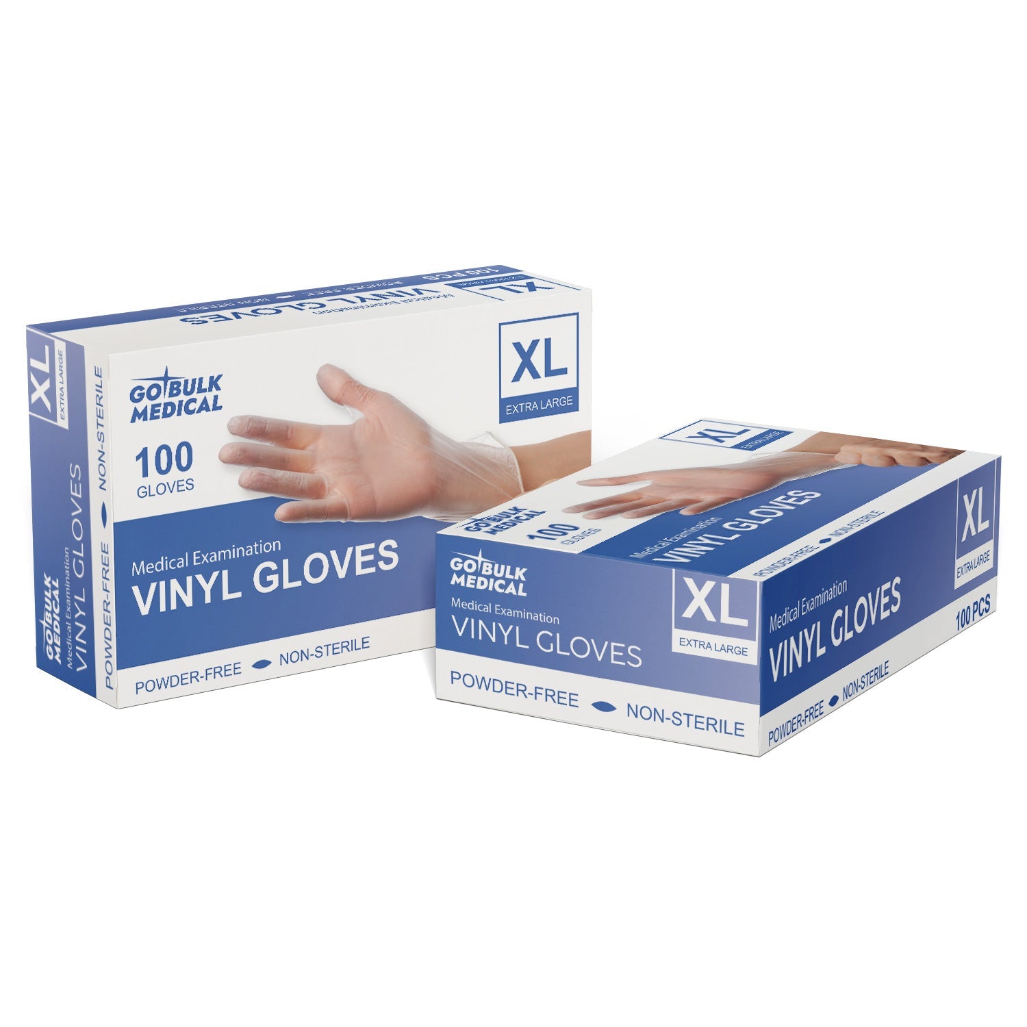 Pallet Vinyl Exam Gloves Case of 100 Cases(100,000 Gloves) Powder-Free Disposable Gloves - Clear