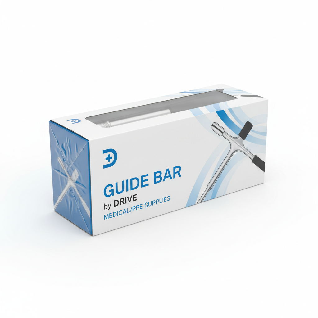 Guide Bar - angled view showing packaging