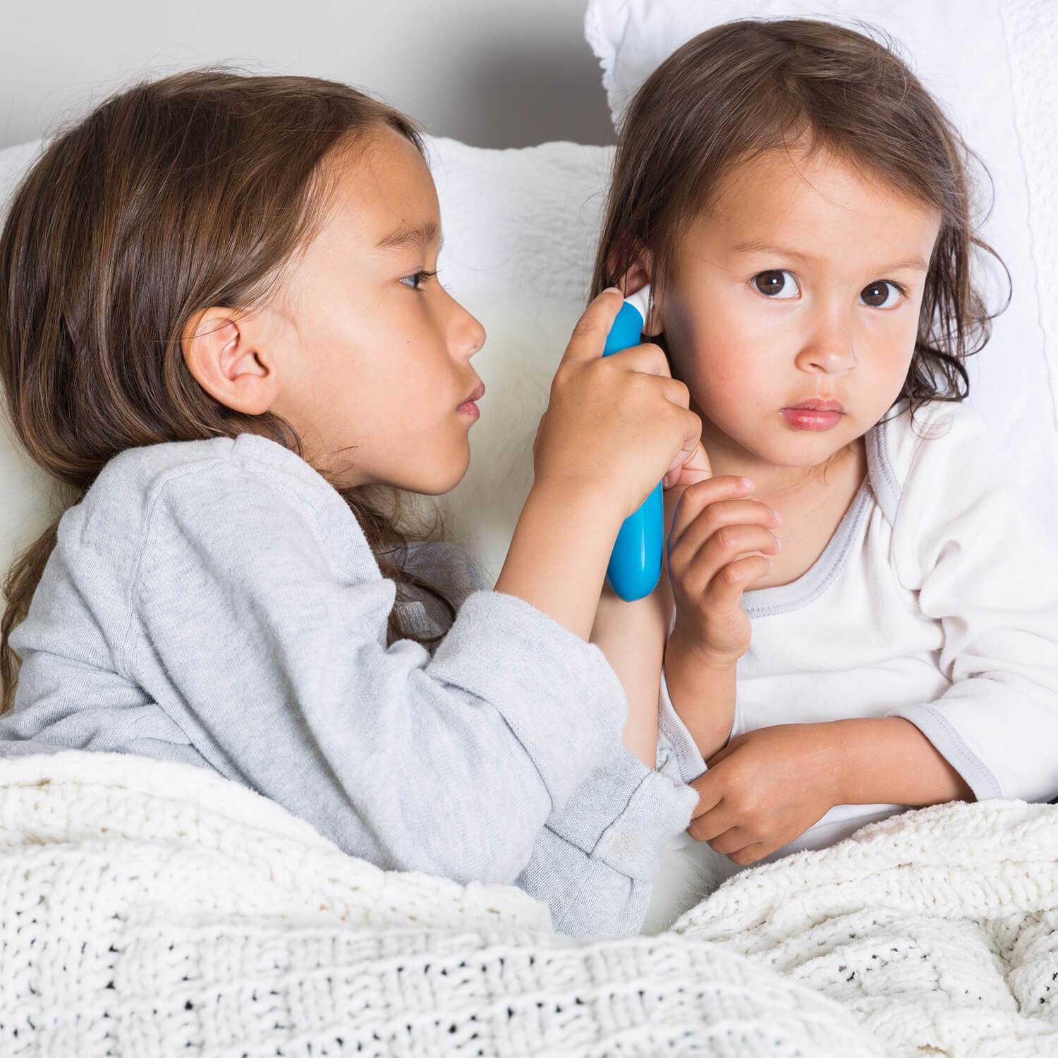 Kinsa Smart Ear Digital Thermometer in Use