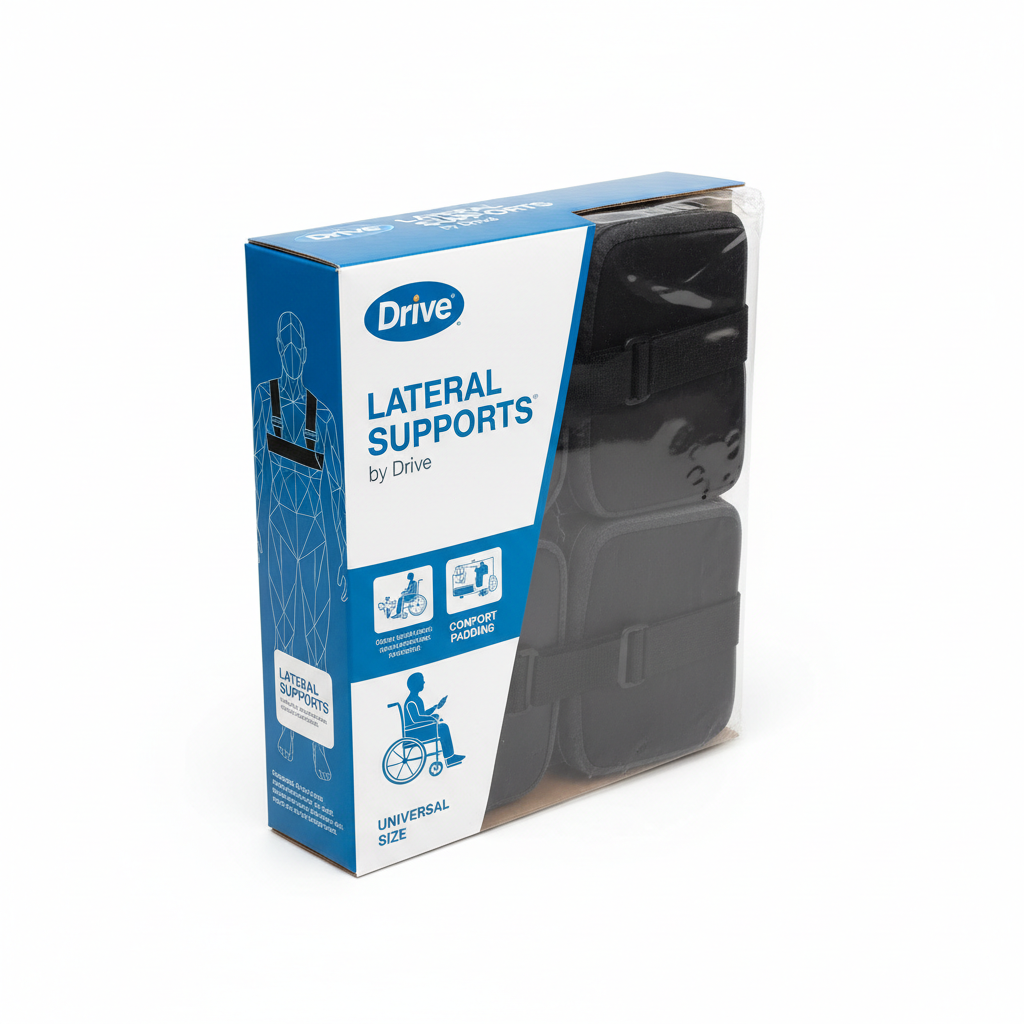 Lateral Supports - angled view showing packaging