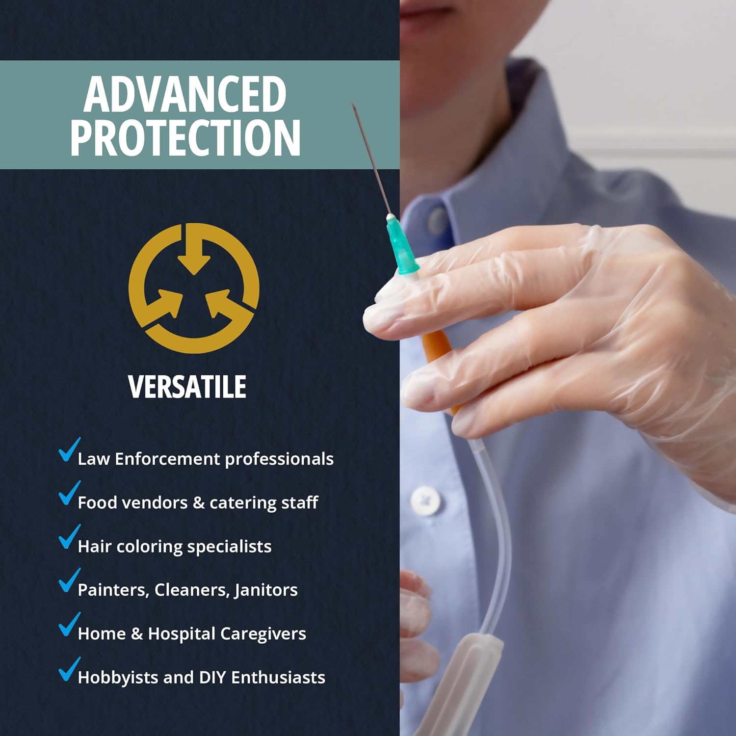 MedPride Vinyl Exam Gloves 4 Mil Thick Non-Sterile Powder Free - 100/box, Case of 10 (1000 count)