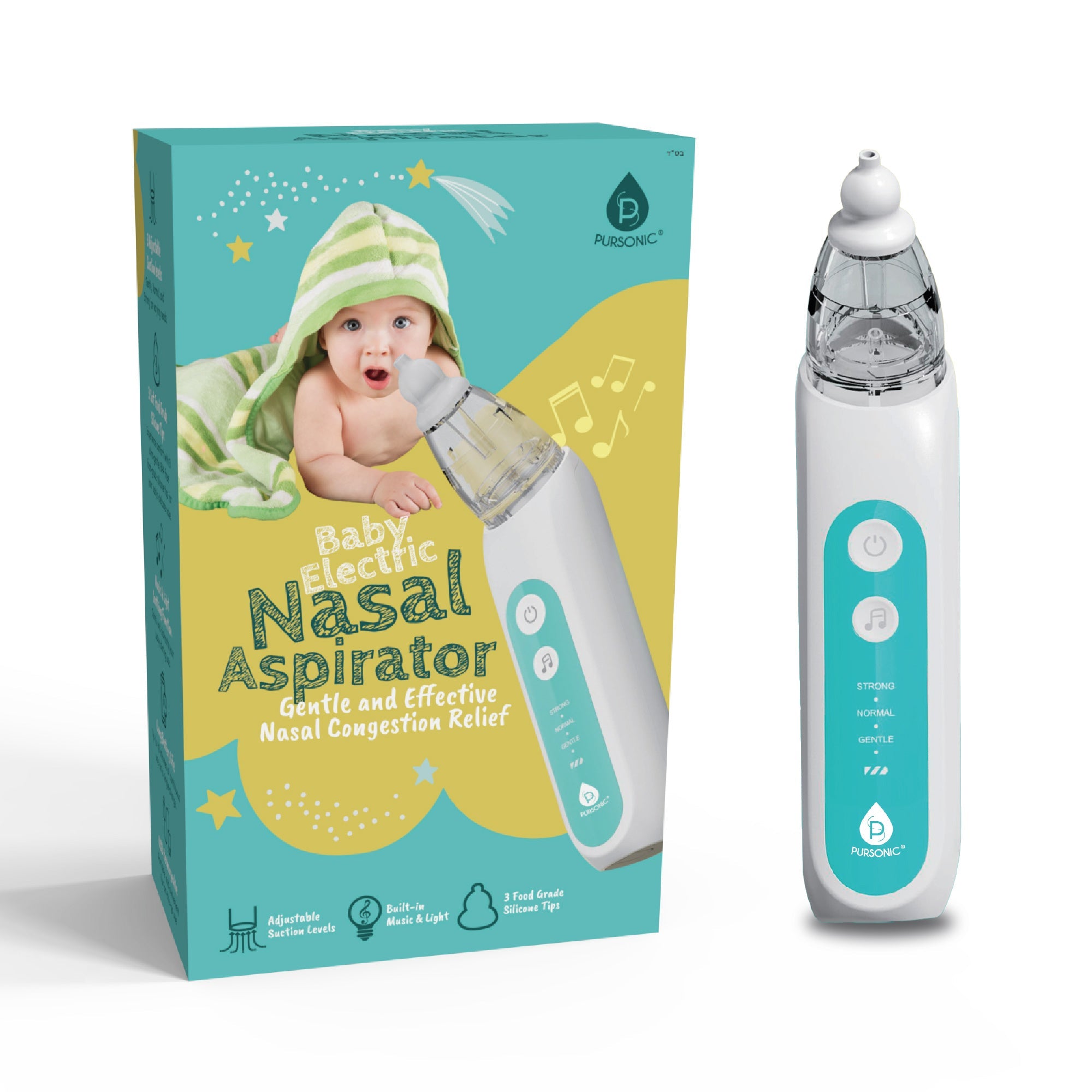 Baby Electric Nasal Aspirator – Gentle Care for Clearer Breathing by Pursonic