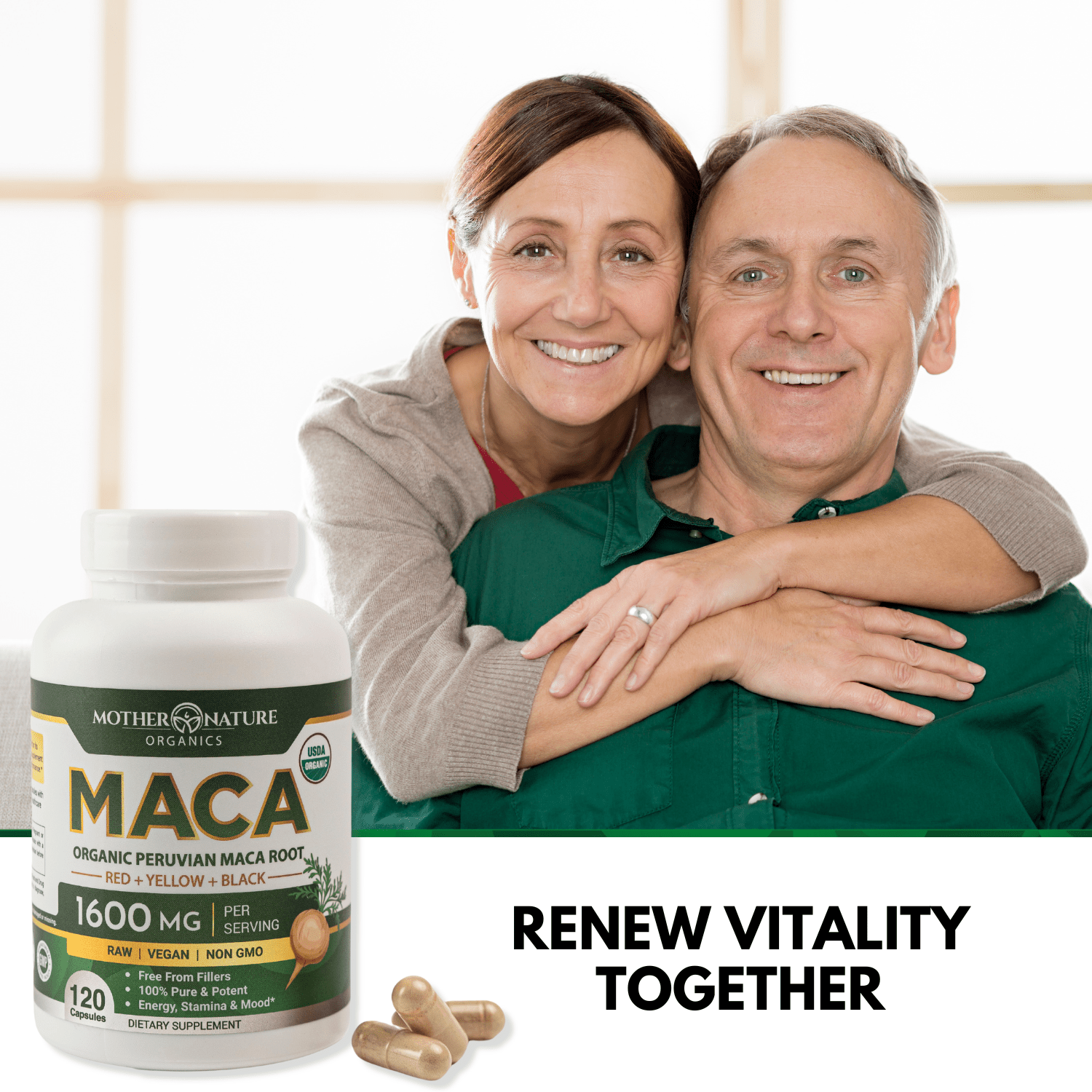 USDA Organic Maca Root Capsules by Mother Nature Organics
