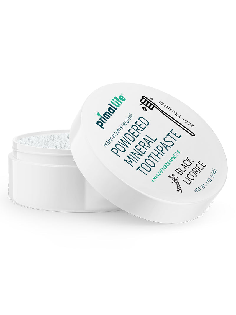 Toothpowder / Powdered Mineral Toothpaste by Primal Life Organic II LLC
