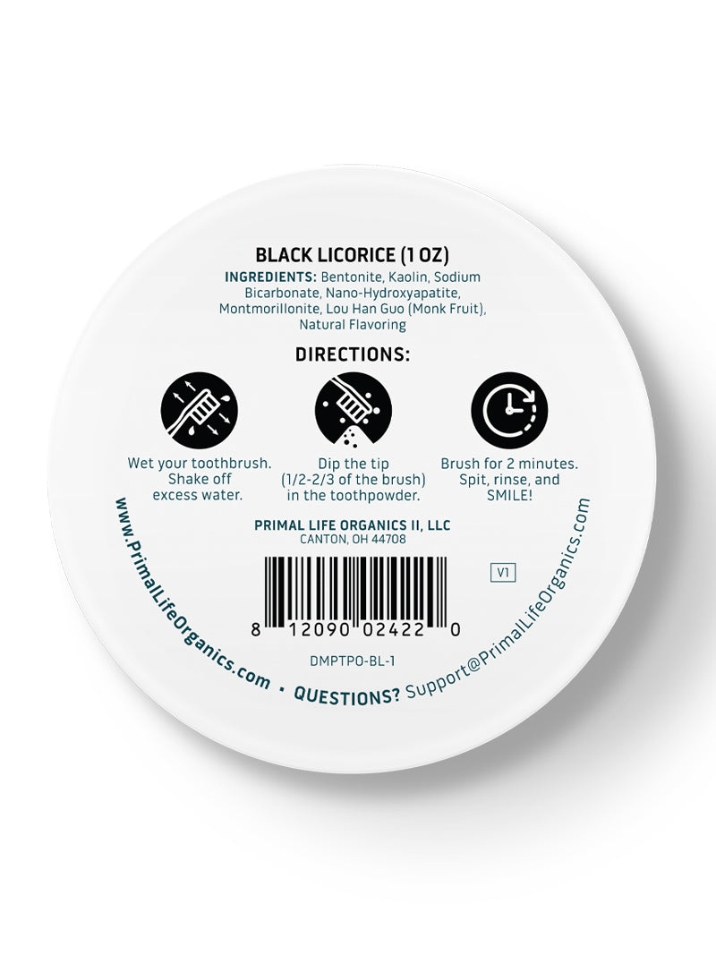 Toothpowder / Powdered Mineral Toothpaste by Primal Life Organic II LLC