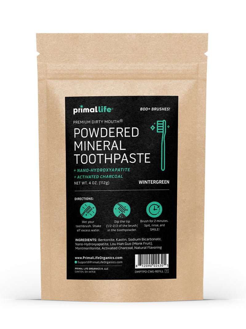 Toothpowder / Powdered Mineral Toothpaste by Primal Life Organic II LLC
