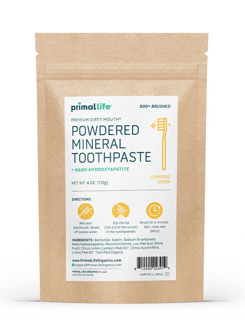 Toothpowder / Powdered Mineral Toothpaste by Primal Life Organic II LLC