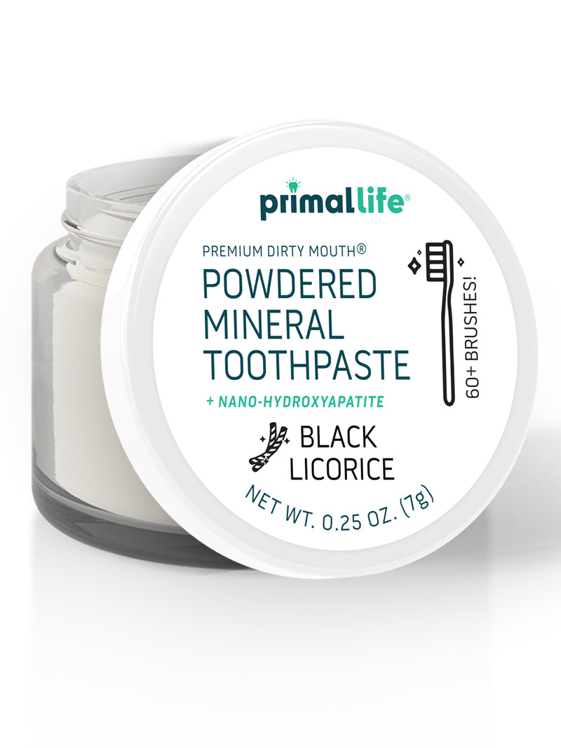 Toothpowder / Powdered Mineral Toothpaste by Primal Life Organic II LLC