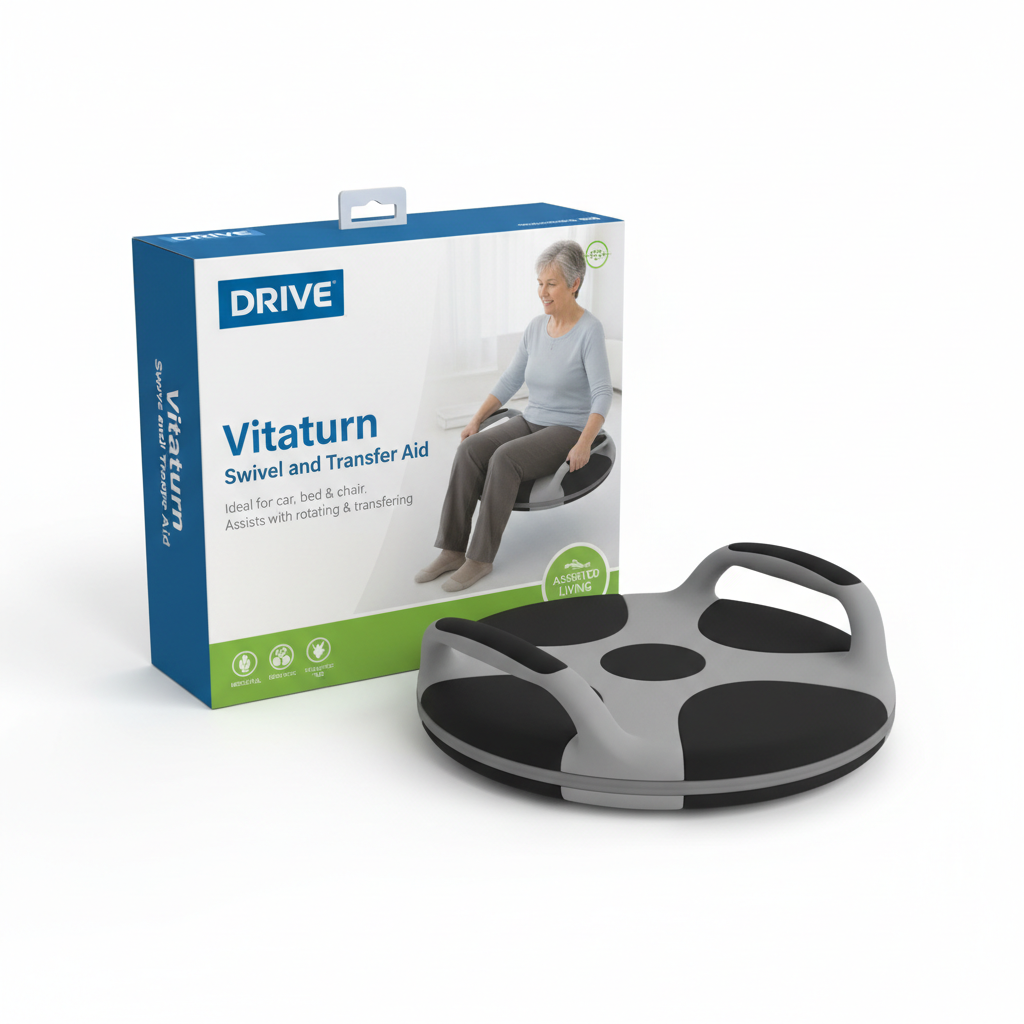 Vitaturn Swivel and Transfer Aid - angled view showing packaging