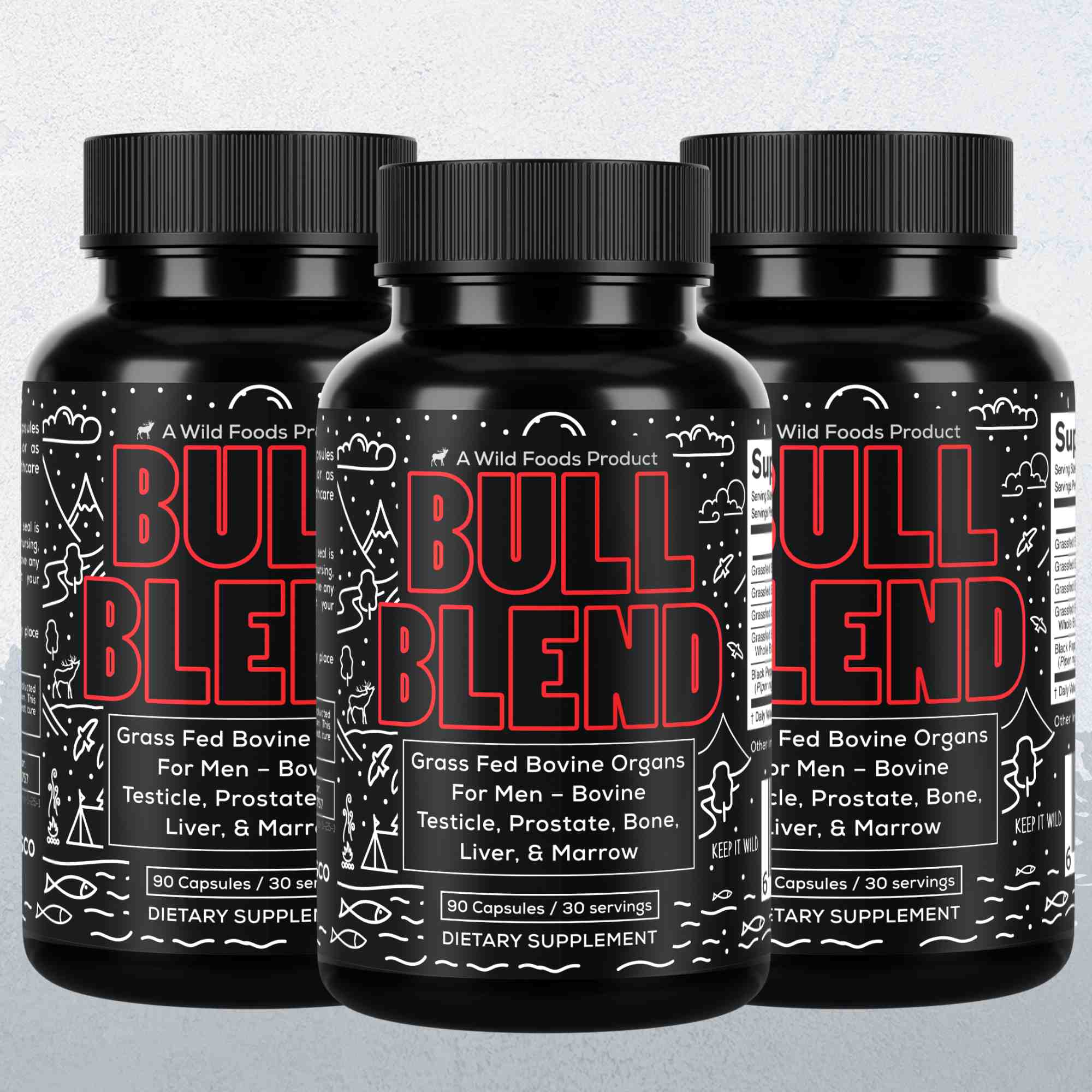 Bull Blend, 30 servings – Natural Male Hormone & Energy Support by Wild Foods
