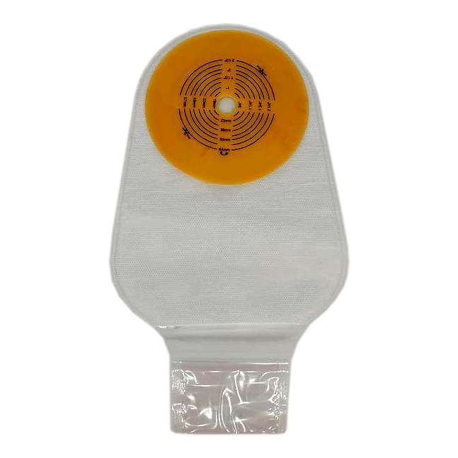 Safe N Simple 9" Drainable 1-Piece Pouch Standard Wear Cut-to-Fit Transparent with Soft Tail Closure (80 Count)