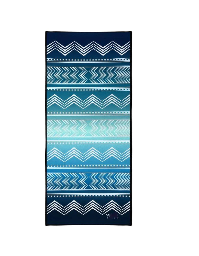 Yoga Towel | Non Slip Silicon Nubs | Absorbent Microfiber | Blue | Yune Yoga | The Diamond - Yune Yoga