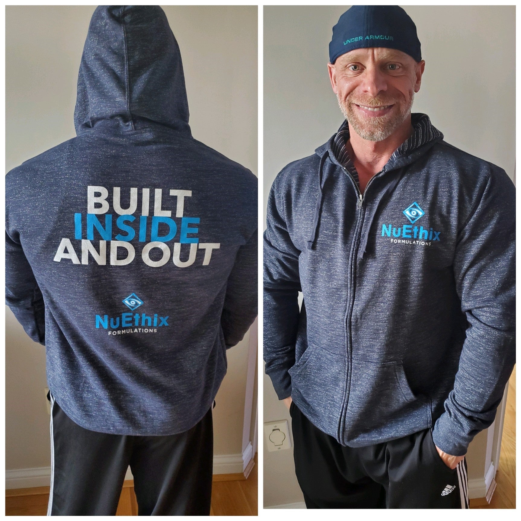 Men’s Zip Hoodie (Built Inside and Out) by NuEthix Formulations